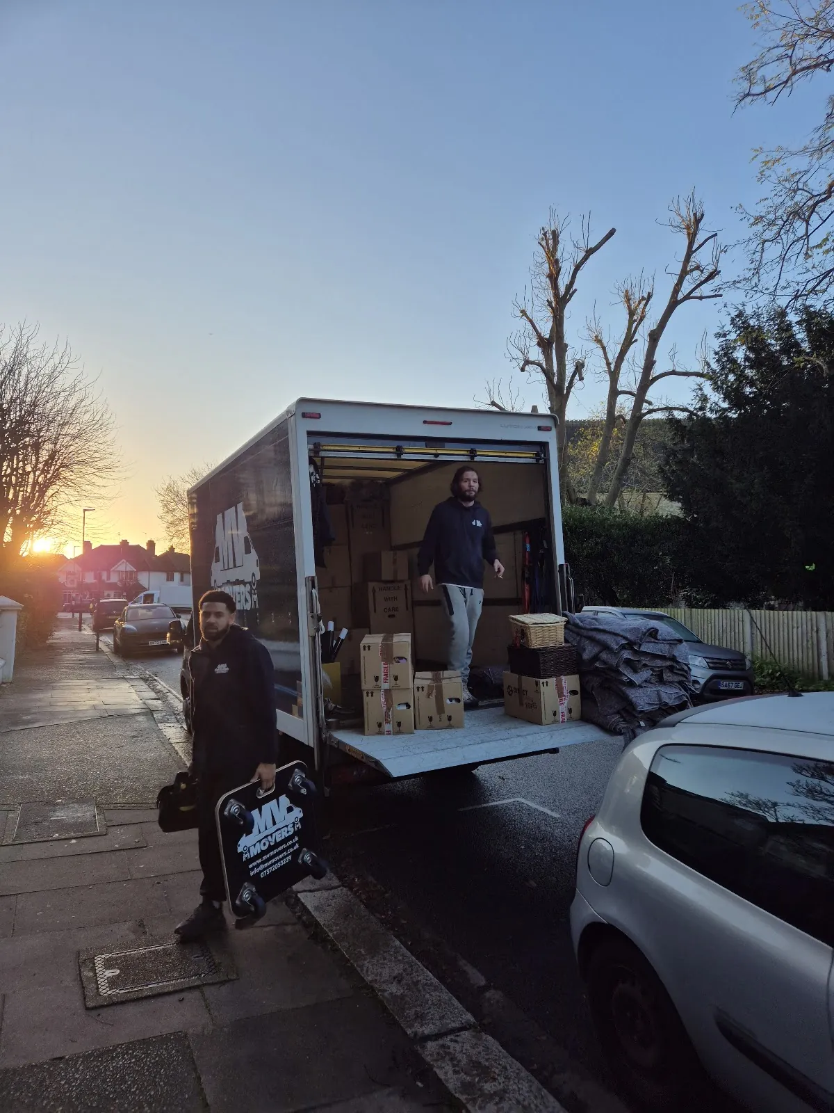 Late finish – Unloading at sunset – MV Movers