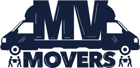 MV Movers removals company logo, Ealing West London